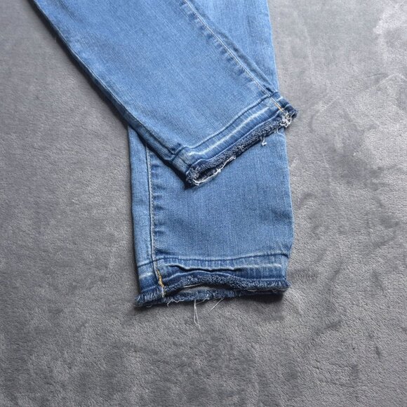 Adriano Goldschmied Stevie Ankle Slim Straight Jeans 29 Distressed Released Hem - Picture 7 of 9